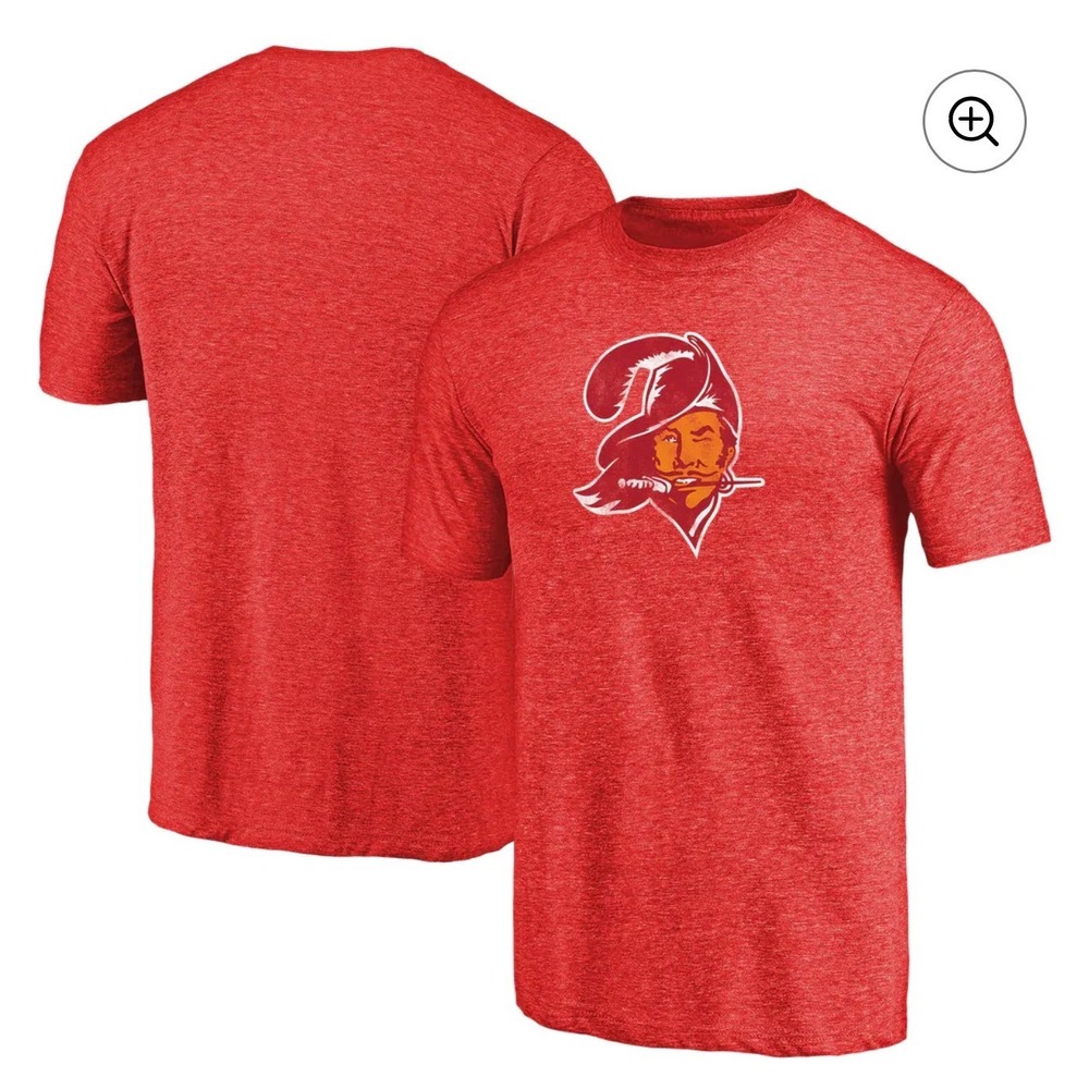 Fanatics Tampa Bay Buccaneers T-Shirt Mens Medium Red NWT Vintage Bucco Bruce